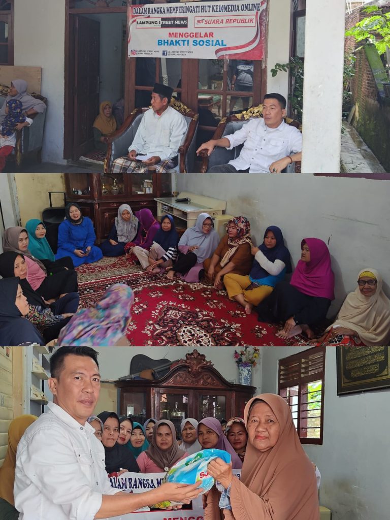 Bakti Sosial dan Makan Bersama dalam Perayaan 10 Tahun Lampung Street News dan Suara Republik 1 lsn2