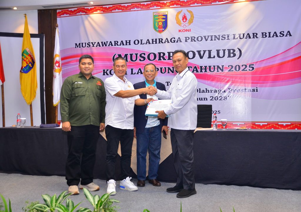 Faishol Djausal Mundur, Taufik Hidayat Pimpin KONI Lampung Lewat Musorprovlub 1 MUSPOVORLUB 3 e1750943853877