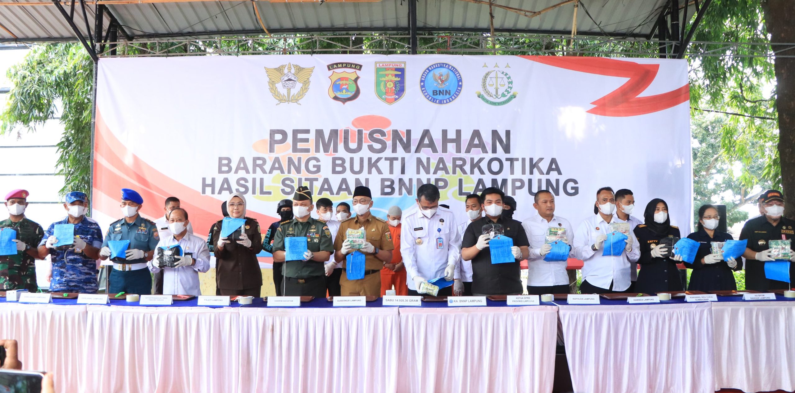 Pemusnahan Barang Bukti Narkotika Pemprov Lampung Tegaskan Komitmen Lindungi Generasi Muda scaled