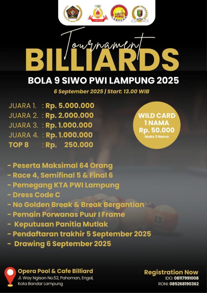 SIWO PWI Lampung Bakal Gelar Turnamen Biliar Bola 9 Antar Wartawan 1 Gambar WhatsApp 2025 08 28 pukul 19.14.15 f1cdf52d
