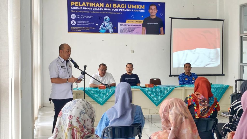 25 UMKM Binaan PLUT Lampung Ikuti Pelatihan AI 1 25 Pelaku UMKM Provinsi Lampung Ikuti Pelatihan AI