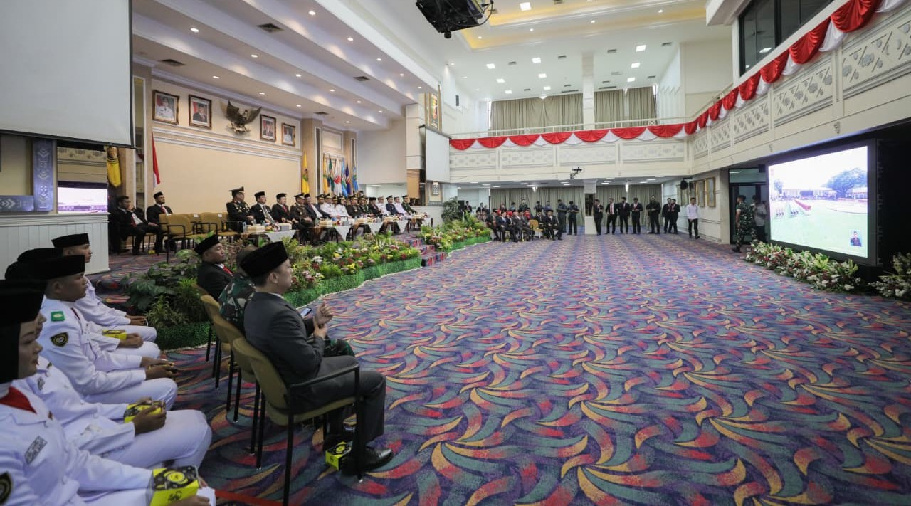 HUT ke-80 RI, Pemprov Lampung Saksikan Detik-Detik Proklamasi secara Virtual 1 Gubernur Mirza Saksikan Peringatan Detik Detik Proklamasi Secara Virtual