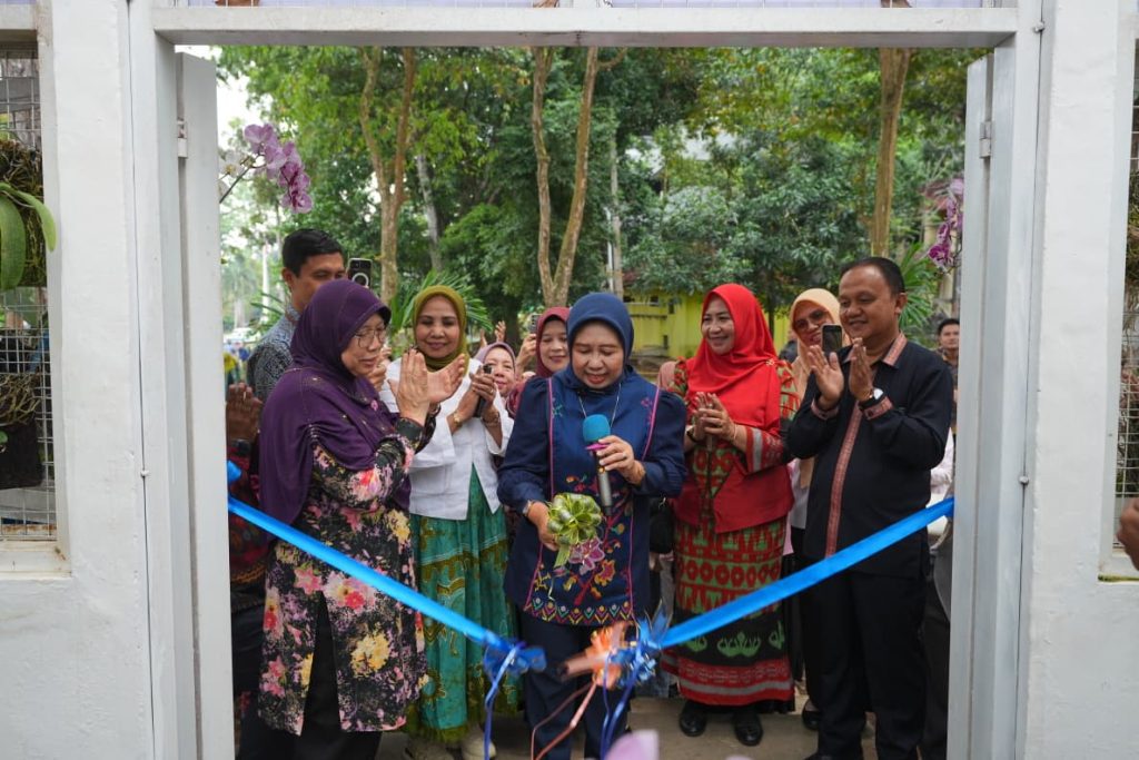 rektor unila resmikan rumah anggre