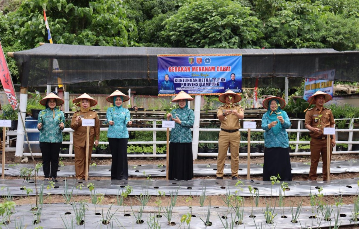 Ketua TP. PKK Provinsi Lampung Purnama Wulan Sari Mirza Gelar Kunjungan Kerja ke Lampung Barat Canangkan Desa TAPIS