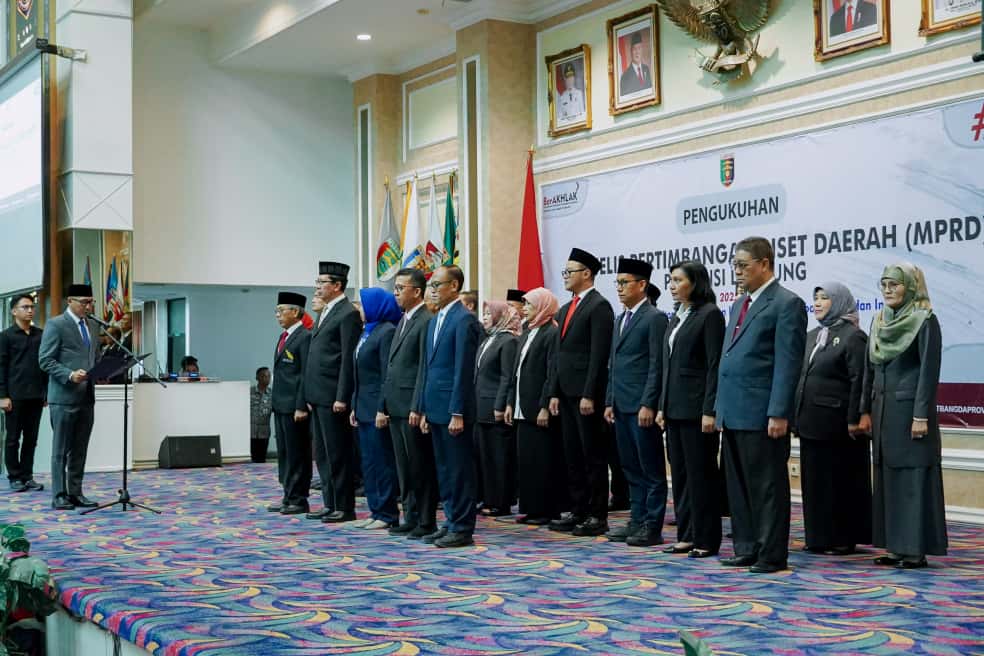 MPRD Lampung Resmi Dikukuhkan Gubernur Dorong Kolaborasi Akademisi dan Pemerintah Bangun Lampung Maju