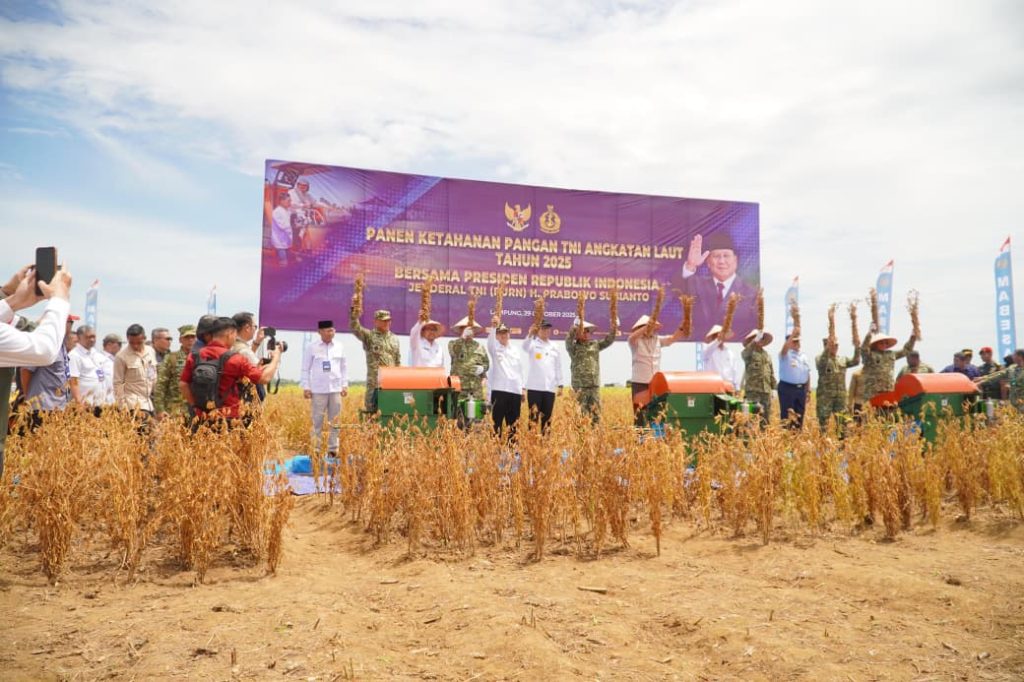 Panen Kedelai di Lampung Utara Jadi Simbol Kolaborasi Pemerintah dan TNI Wujudkan Kedaulatan Pangan Nasional