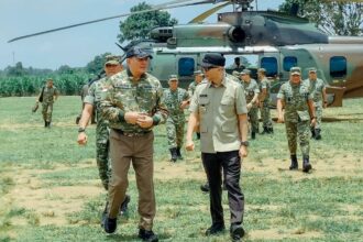 Gubernur Lampung Dampingi Menhan RI Tinjau Yonif TP 848 Lampung Tengah