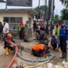 Cegah Banjir, BPBD Bandar Lampung Bersihkan Drainase di Sukabumi