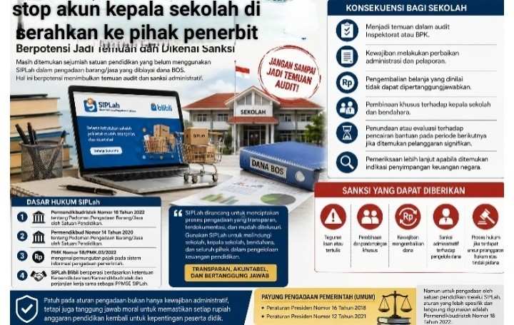APH Diminta Bertindak, Dugaan Penguasaan Akun SIPLah Sekolah oleh Pihak Penerbit Jadi Sorotan