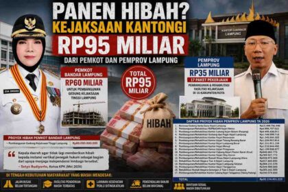 Panen Hibah dan Gibah? Kejaksaan Kantongi Rp95 Miliar dari Pemkot dan Pemprov Lampung 1 Panen Hibah dan Gibah? Kejaksaan Kantongi Rp95 Miliar dari Pemkot dan Pemprov Lampung