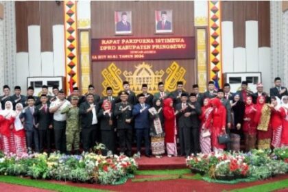 Bupati Pringsewu Hadiri Rapat Paripurna Istimewa DPRD, Dengarkan Pidato Kenegaraan Presiden RI