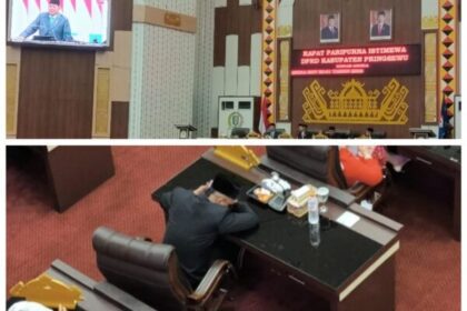 Anggota DPRD Pringsewu Disorot, Terlihat Bersandar di Meja dan Gunakan HP Saat Pidato Presiden