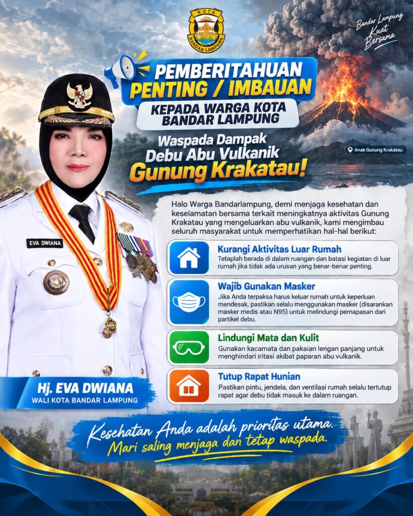 Warga Bandar Lampung Waspada Debu Vulkanik Gunung Anak Krakatau 1 Warga Bandar Lampung Waspada Debu Vulkanik Gunung Anak Krakatau