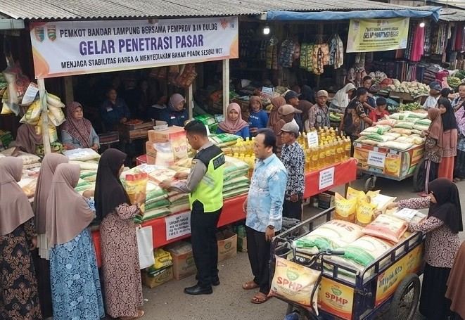 Tekan Harga Pangan, Pemkot Bandar Lampung Gandeng Bulog Gelar Penetrasi Pasar
