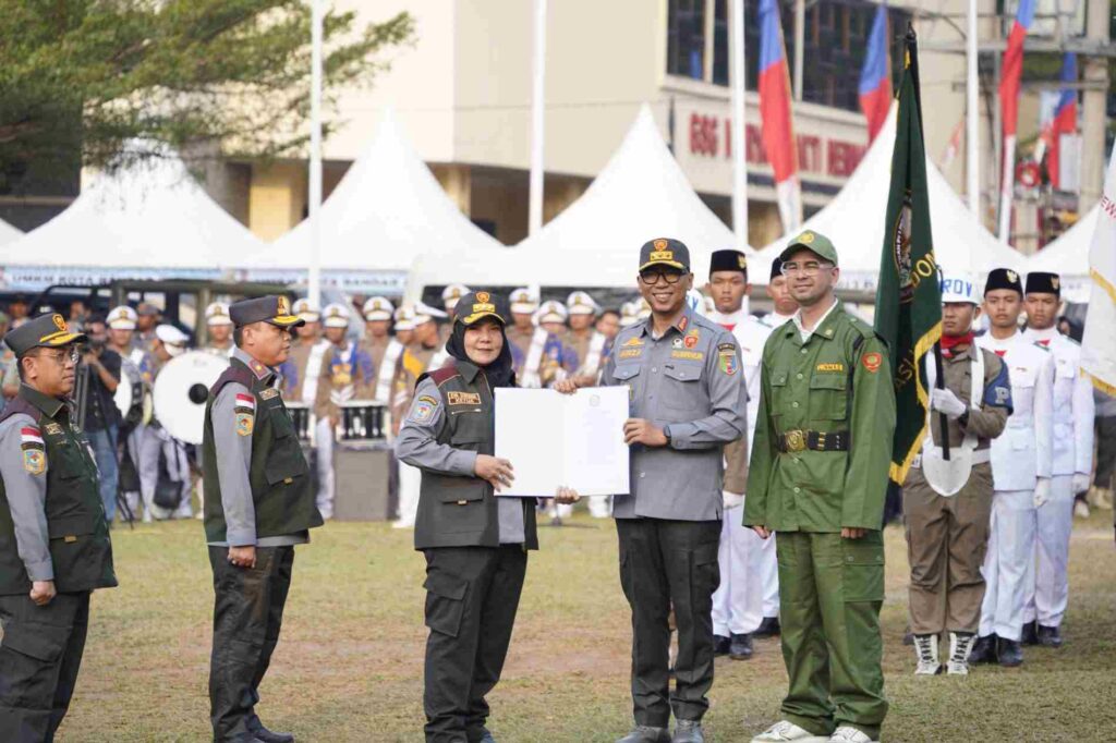 Kemah Bhakti Satya Linmas Digelar di Bandar Lampung, Walikota Eva Dwiana Dikukuhkan sebagai Ketua DPC ASLINMAS