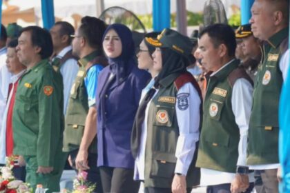 Eva Dwiana Hadiri Apel Akbar 243 Ribu Satlinmas di Jawa Tengah