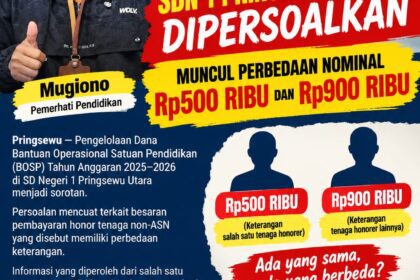 Dugaan Perbedaan Honor BOSP SDN 1 Pringsewu Utara Disorot, Ada Selisih Rp400 Ribu per Bulan 6 IMG 20261005 WA0011