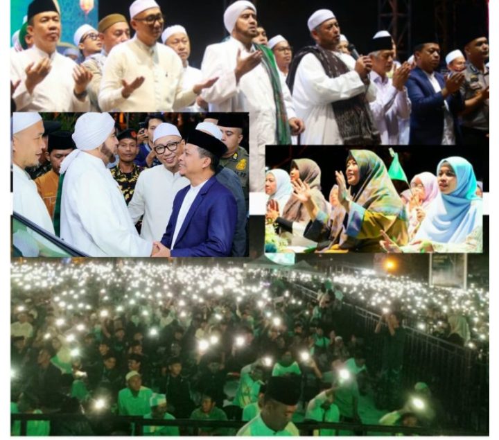 Ribuan Syekhermania dan Umat Muslim Padati Acara Pringsewu Bershalawat